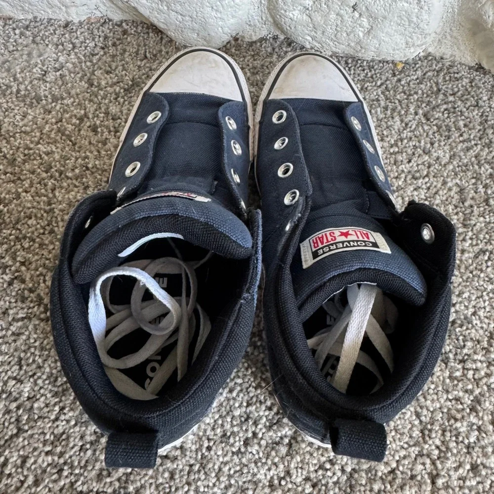 Converse Chuck Taylor All Star Axel Sport Mid Navy Black Kids Size 6 Remastered